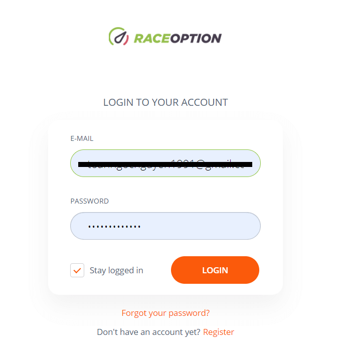 So registrieren und verifizieren Sie Ihr Konto in Raceoption